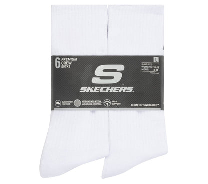 6 Pack Large Core Crew Socks | Skechers outlet