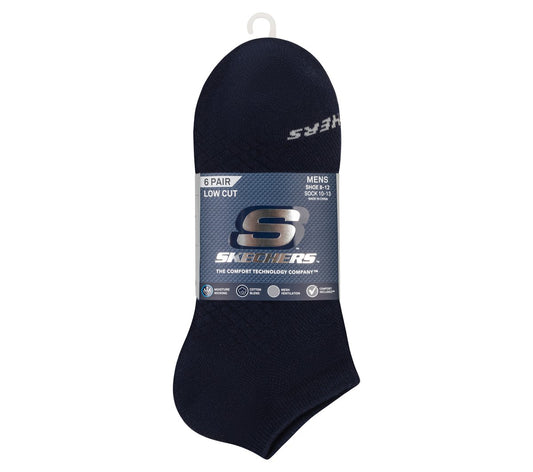 6 Pack Men's Low Cut Texture Knit Socks | Skechers online